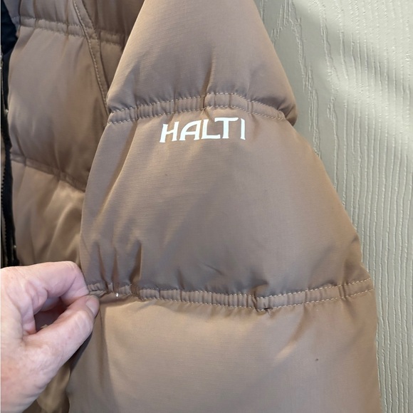 HALTI Brahe Finnish Puffer Down Insulated Ski Snow Everyday Jacket Tan US 8 - Picture 8 of 16